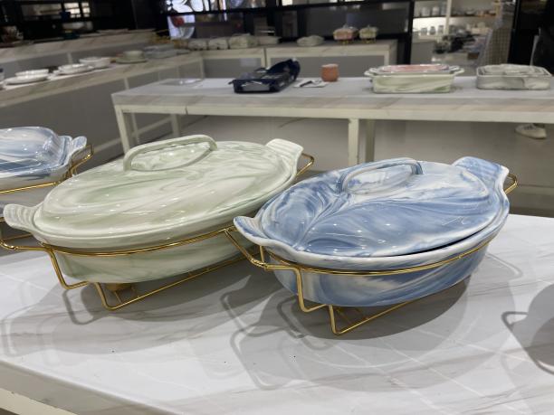 Marmoreret keramisk tallerken: En perfekt blanding af kunst og praktisk på spisebordet