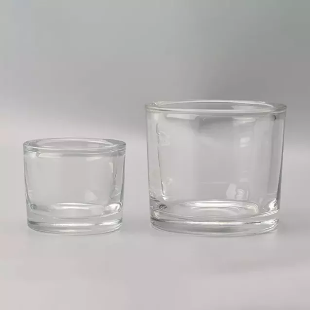 Lysestage i klart glas