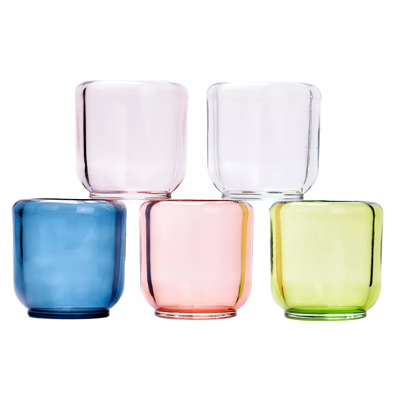 Lysestage i farvet glas Lysestage i farvet glas