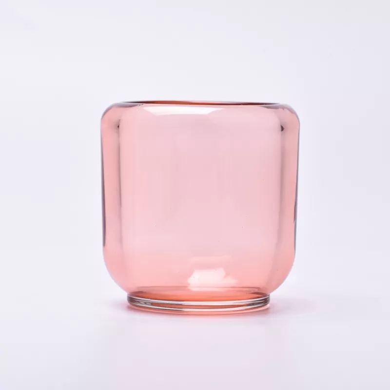 Lysestage i farvet glas