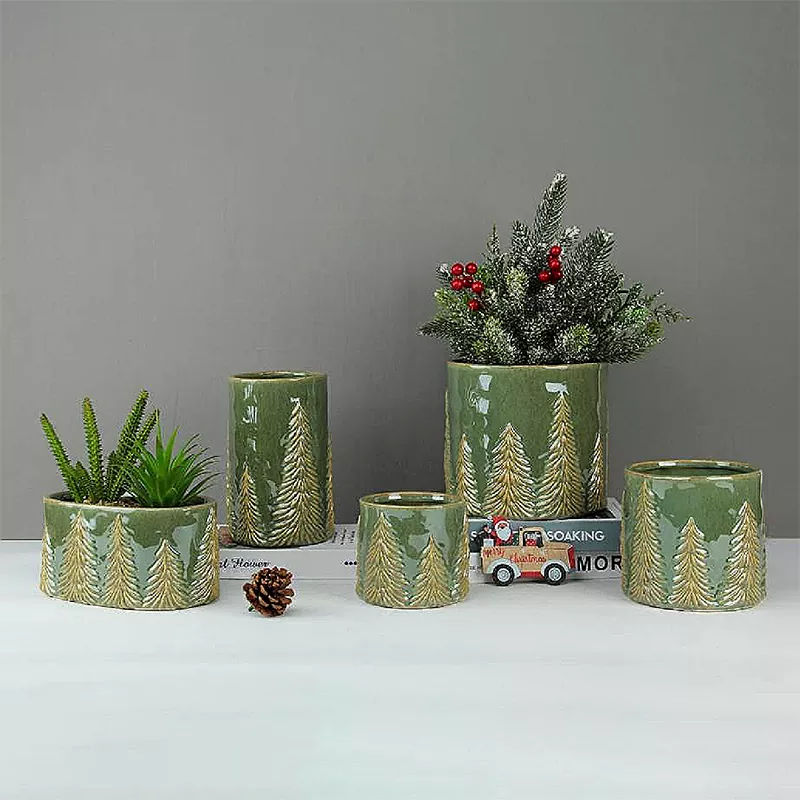 Præget julefyrvase