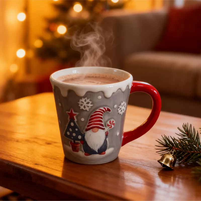 Sjov julealver keramisk krus