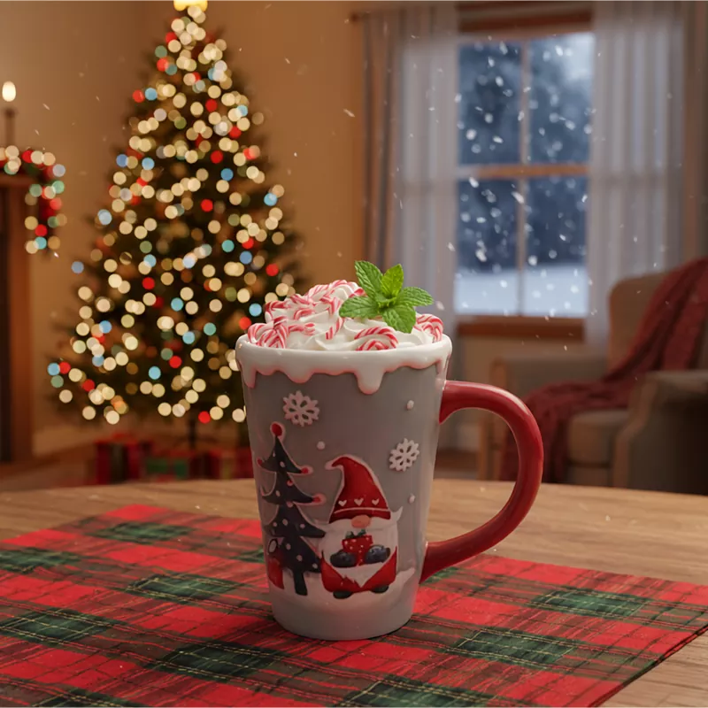 Sjov julealver keramisk krus