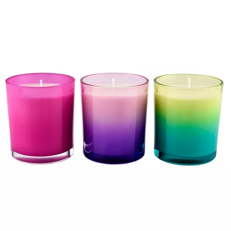 Gradient farve glas lysestage