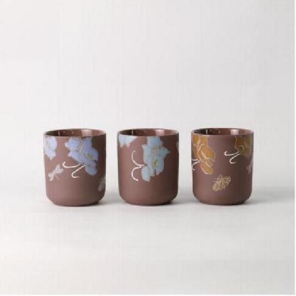 Floral Whisper Hand Painted Art Candleholder