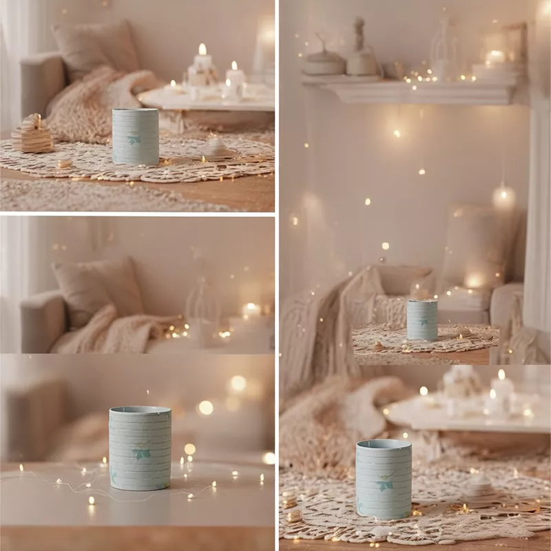 Handpainted Floral Ceramic Candle Holder Handpainted Floral Ceramic Candle Holder