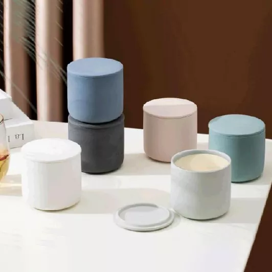 Macaron farve keramisk lysestage